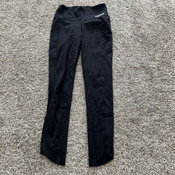 Gymshark Black Leggings Size Small Athletic Bottoms High Waist Breathable Holes - Picture 1 of 8